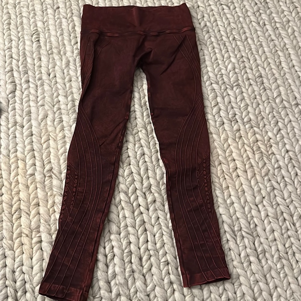 Nux Maroon workout leggings